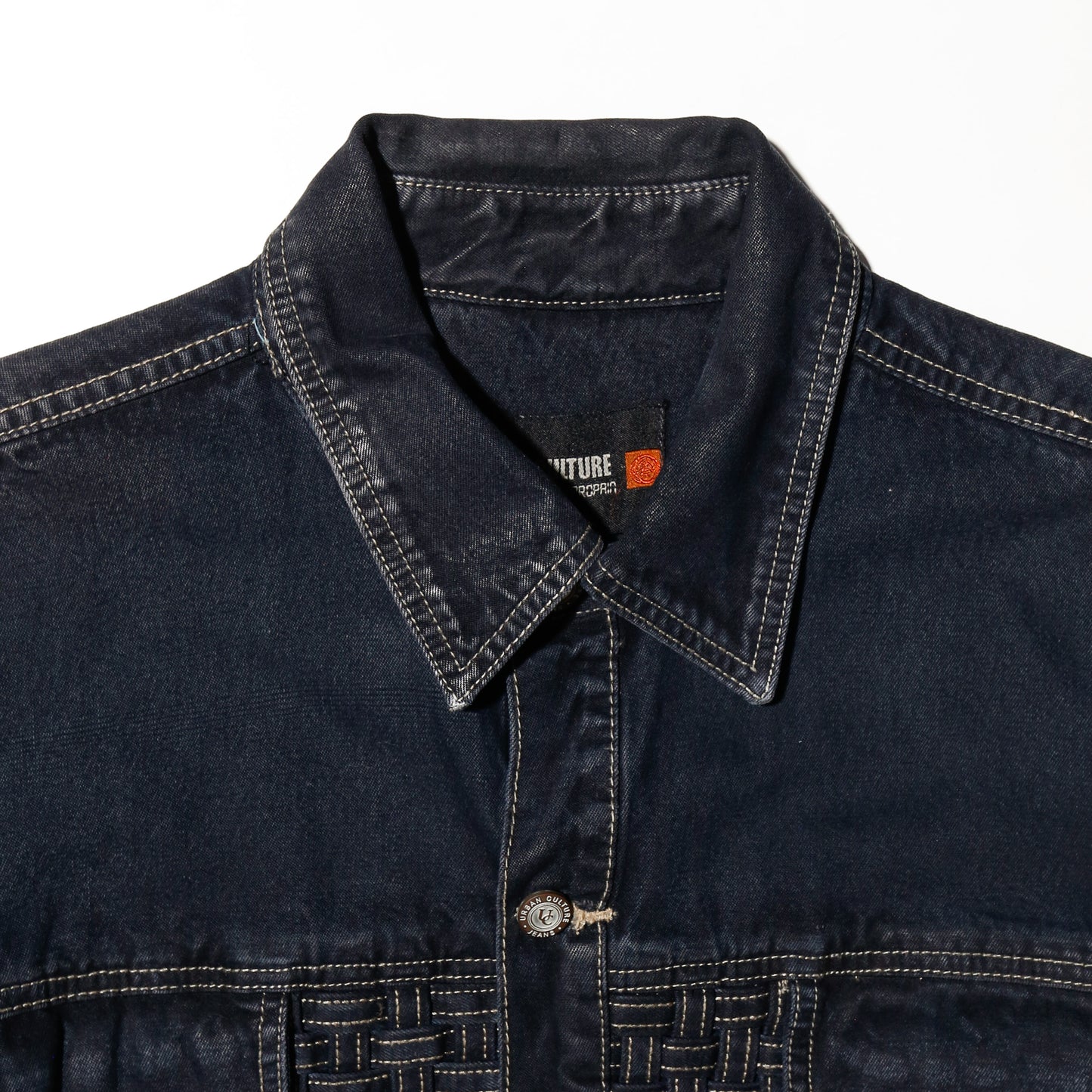 vintage braid trucker jacket