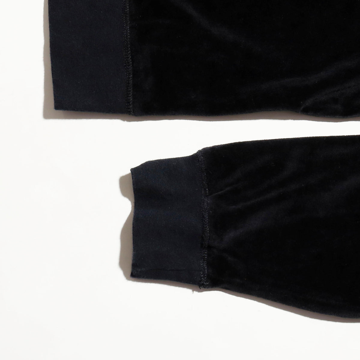 vintage studs piping velour hoodie