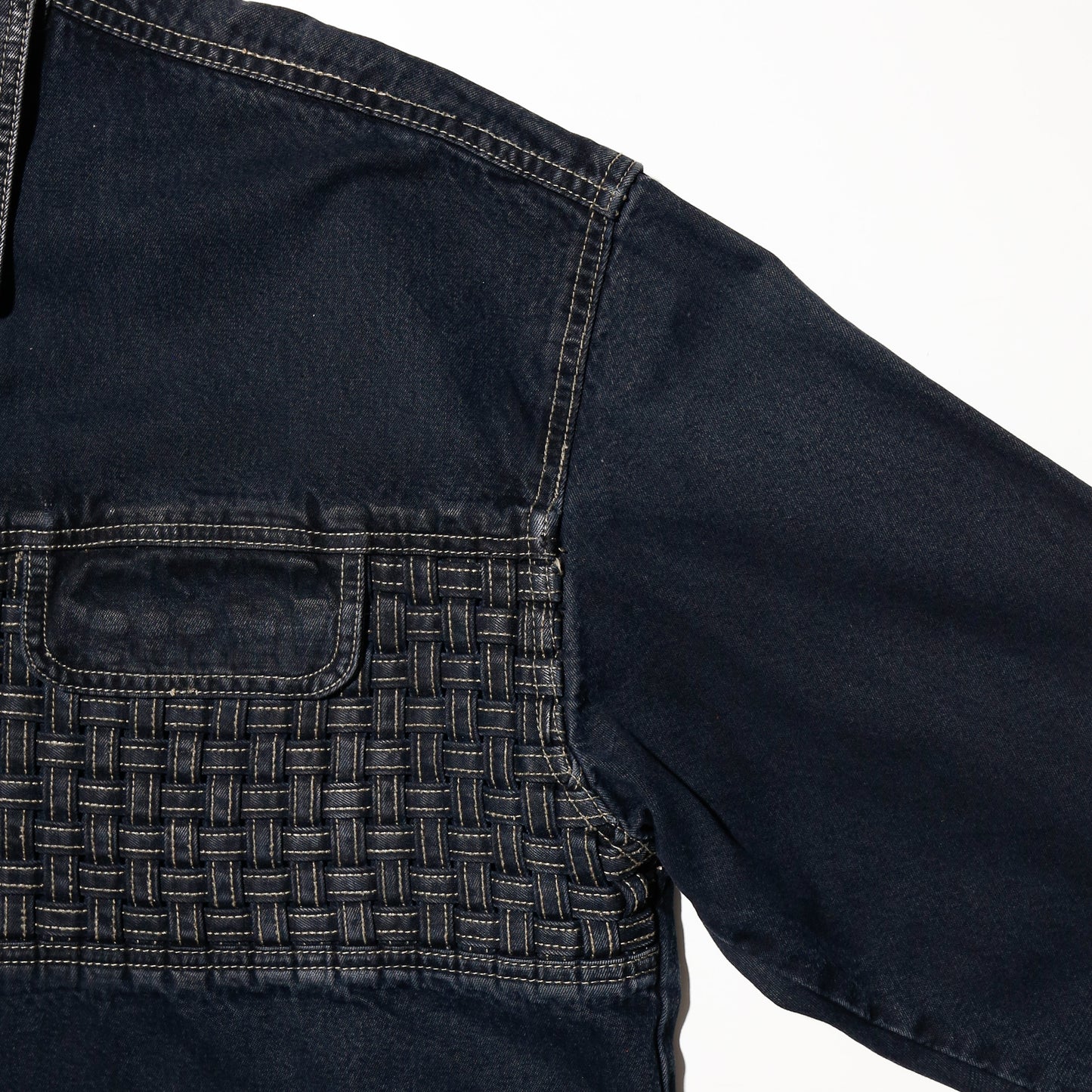 vintage braid trucker jacket