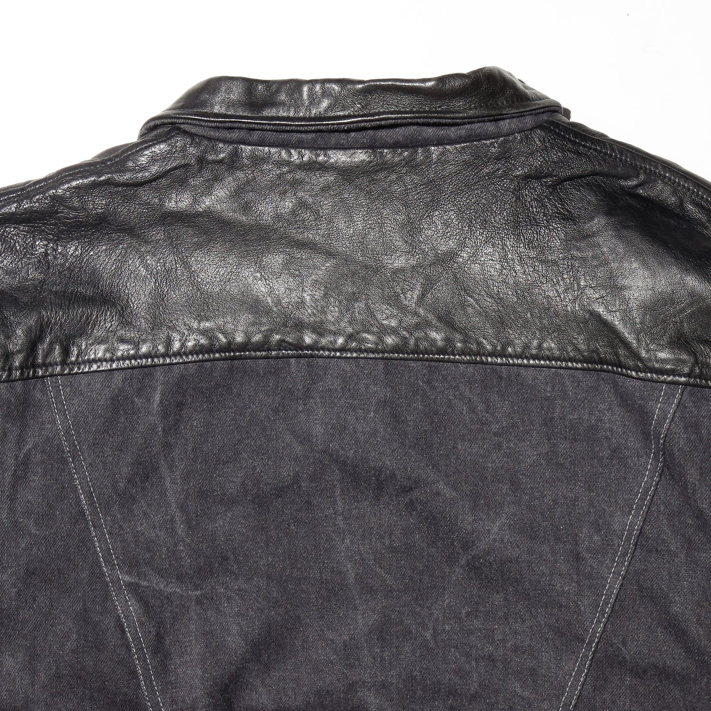 vintage euro hybrid cropped trucker jacket