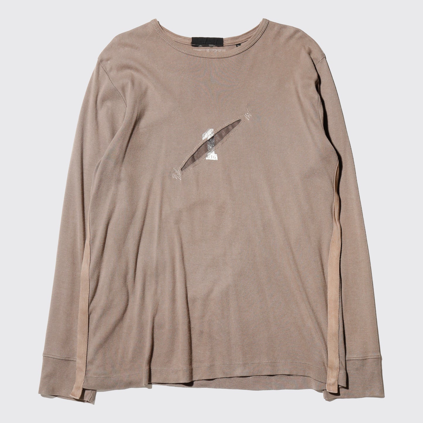 vintage slashed numbering cut sew