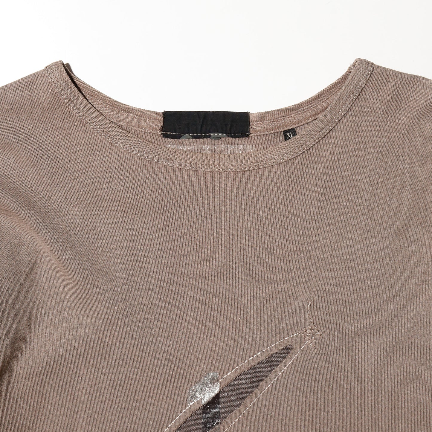 vintage slashed numbering cut sew