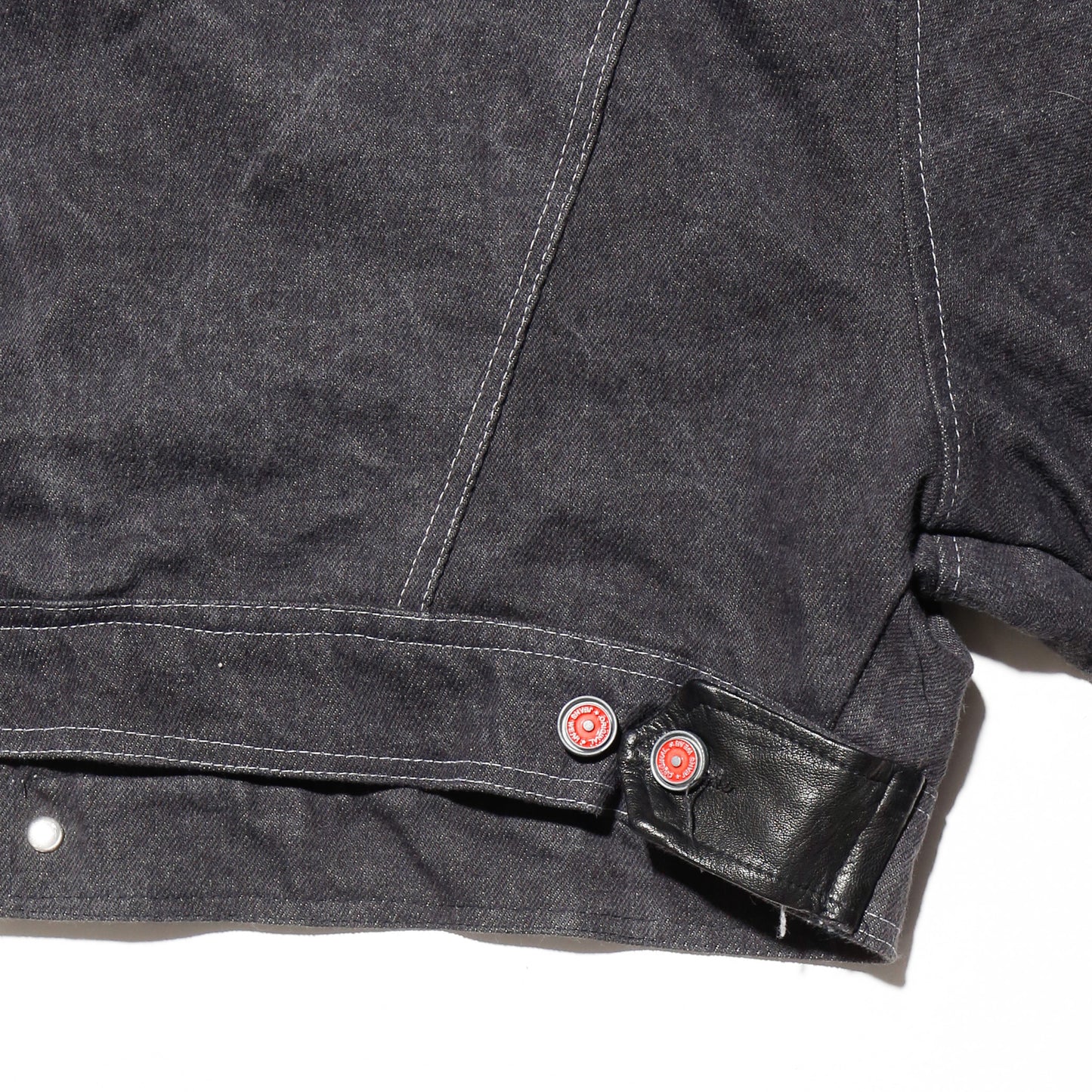 vintage euro hybrid cropped trucker jacket