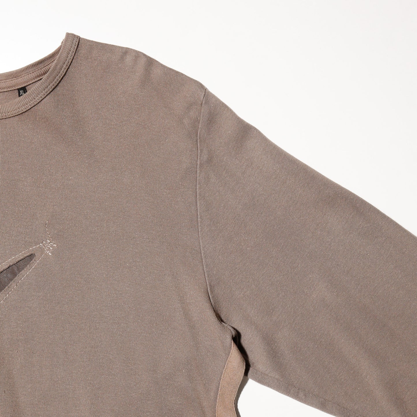 vintage slashed numbering cut sew