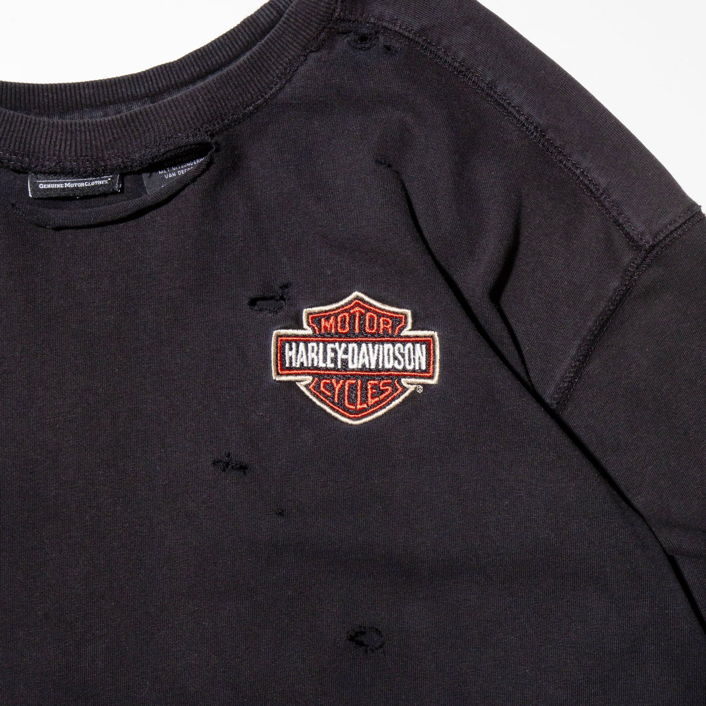 vintage harley davidson flame pattern broken l/s