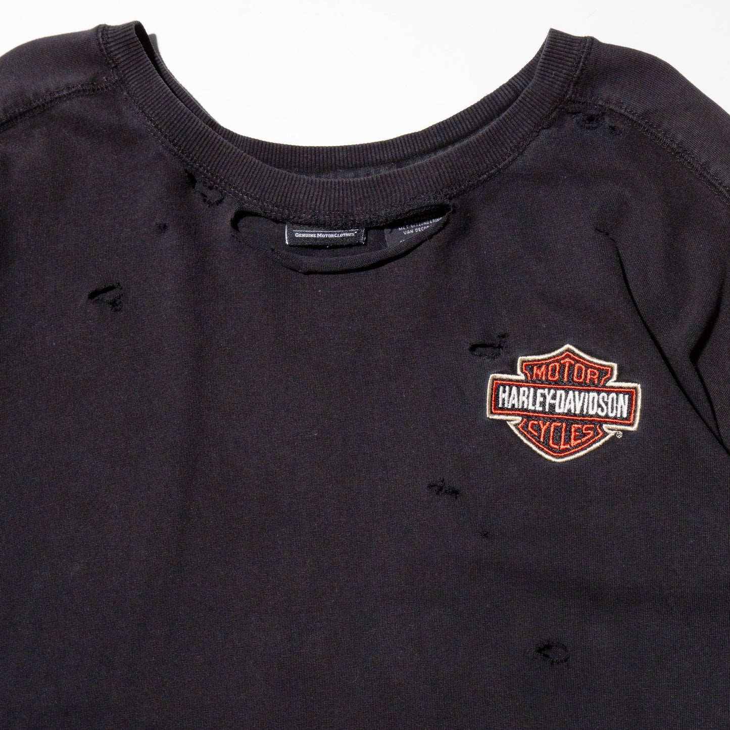 vintage harley davidson flame pattern broken l/s