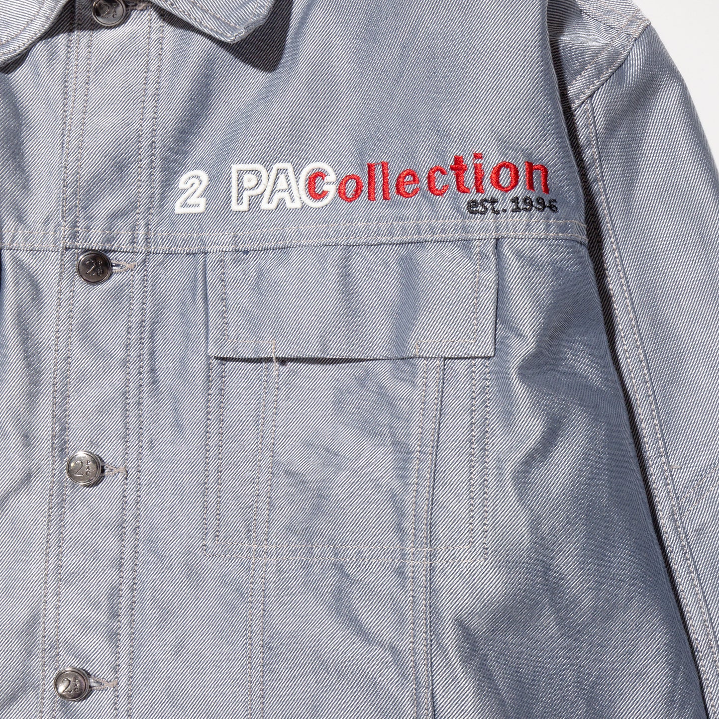 vintage 2PAC the collection shinny baggy trucker jacket