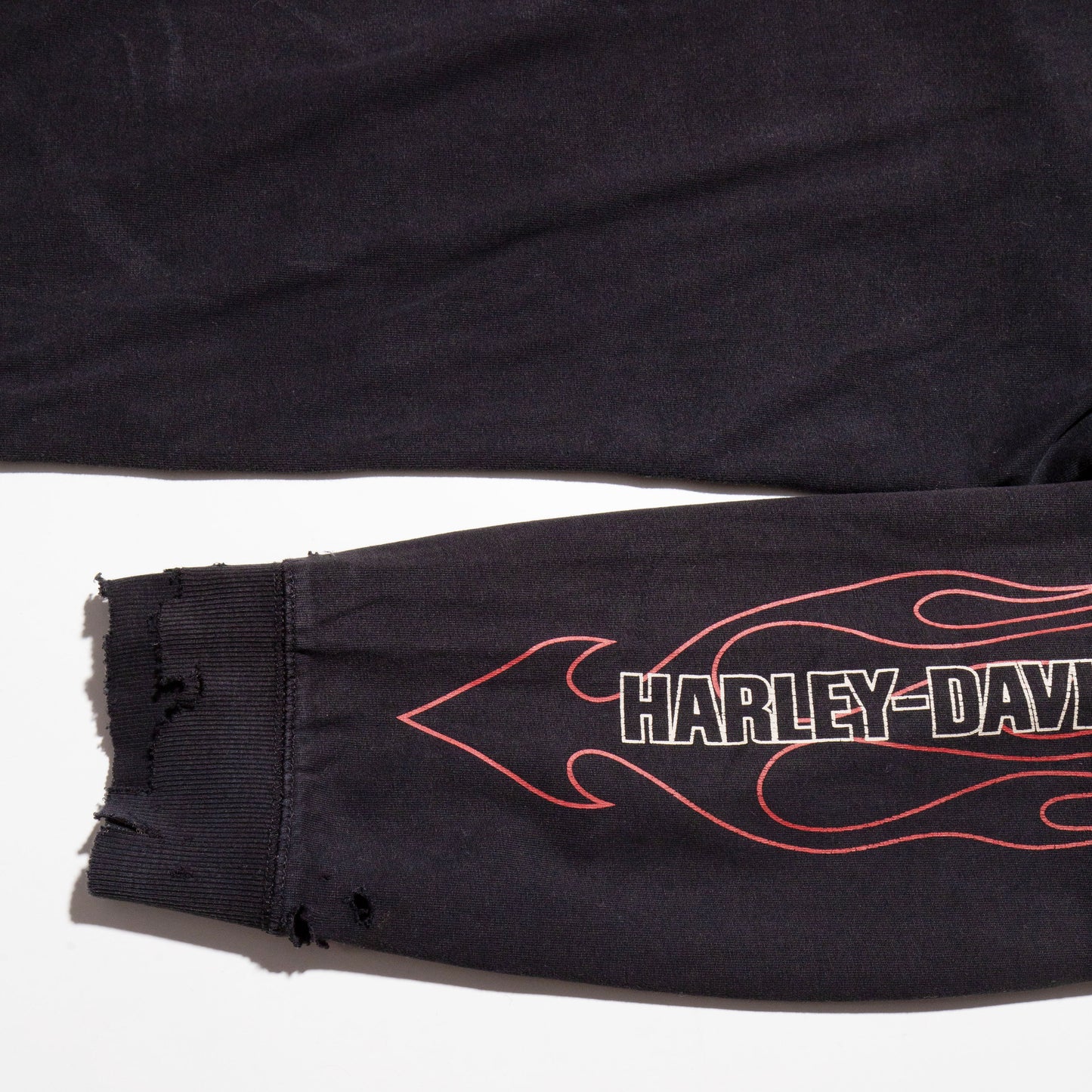 vintage harley davidson flame pattern broken l/s