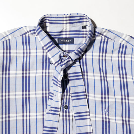 *one-off burberry cropped bowtie check shirt