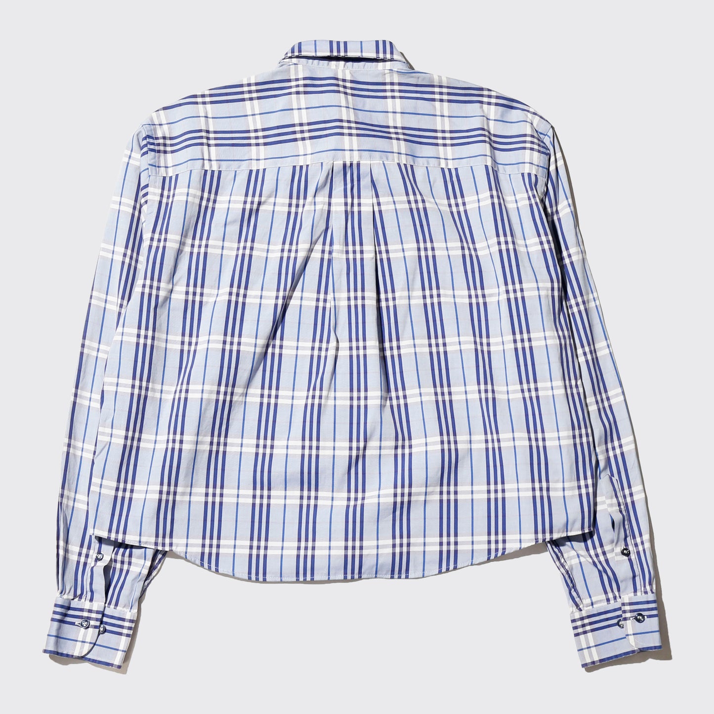 *one-off burberry cropped bowtie check shirt