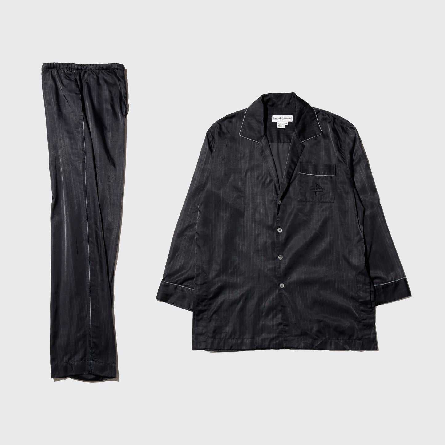 vintage fernando sanchez stripe satin sleeper set up