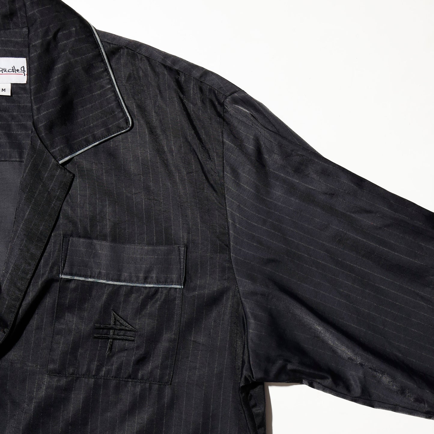 vintage fernando sanchez stripe satin sleeper set up