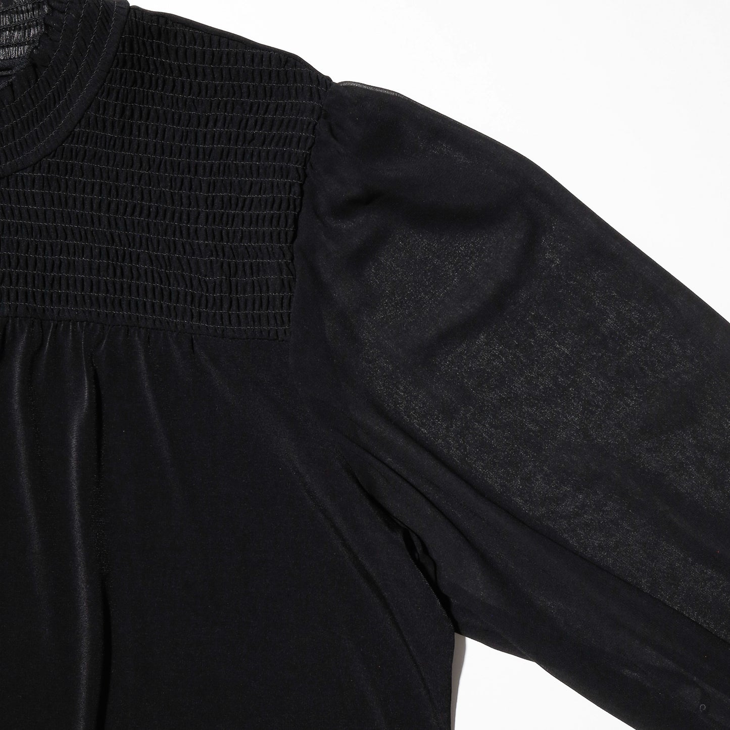 vintage calvin klein sheer shirring blouse