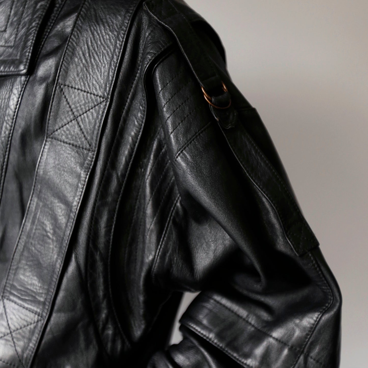 vintage euro loose aviator leather jacket