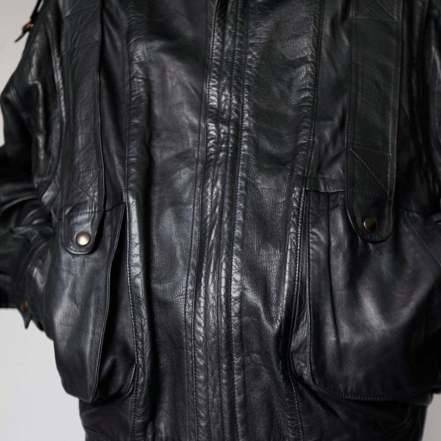 vintage euro loose aviator leather jacket