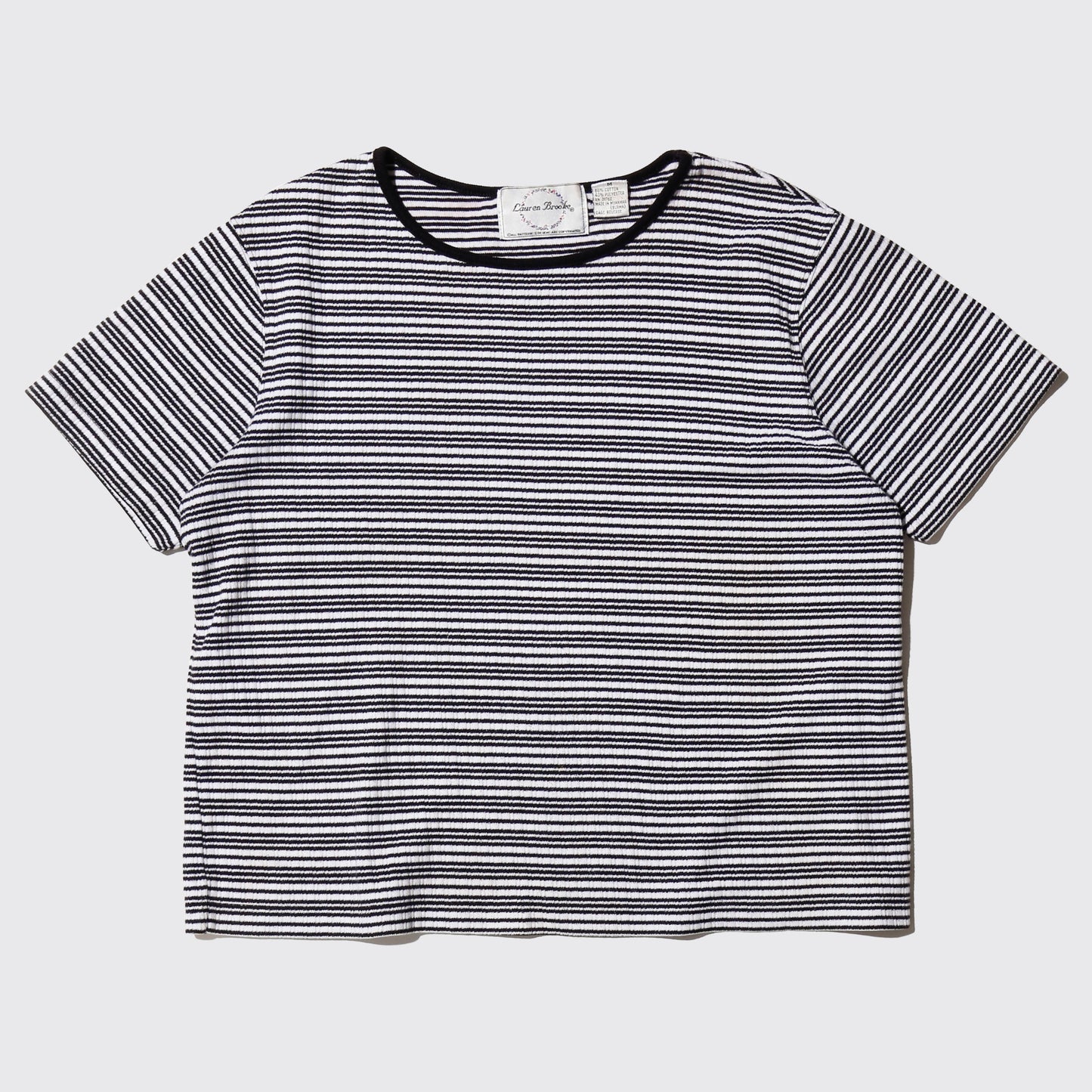 vintage ribbed broder compact t-shirt