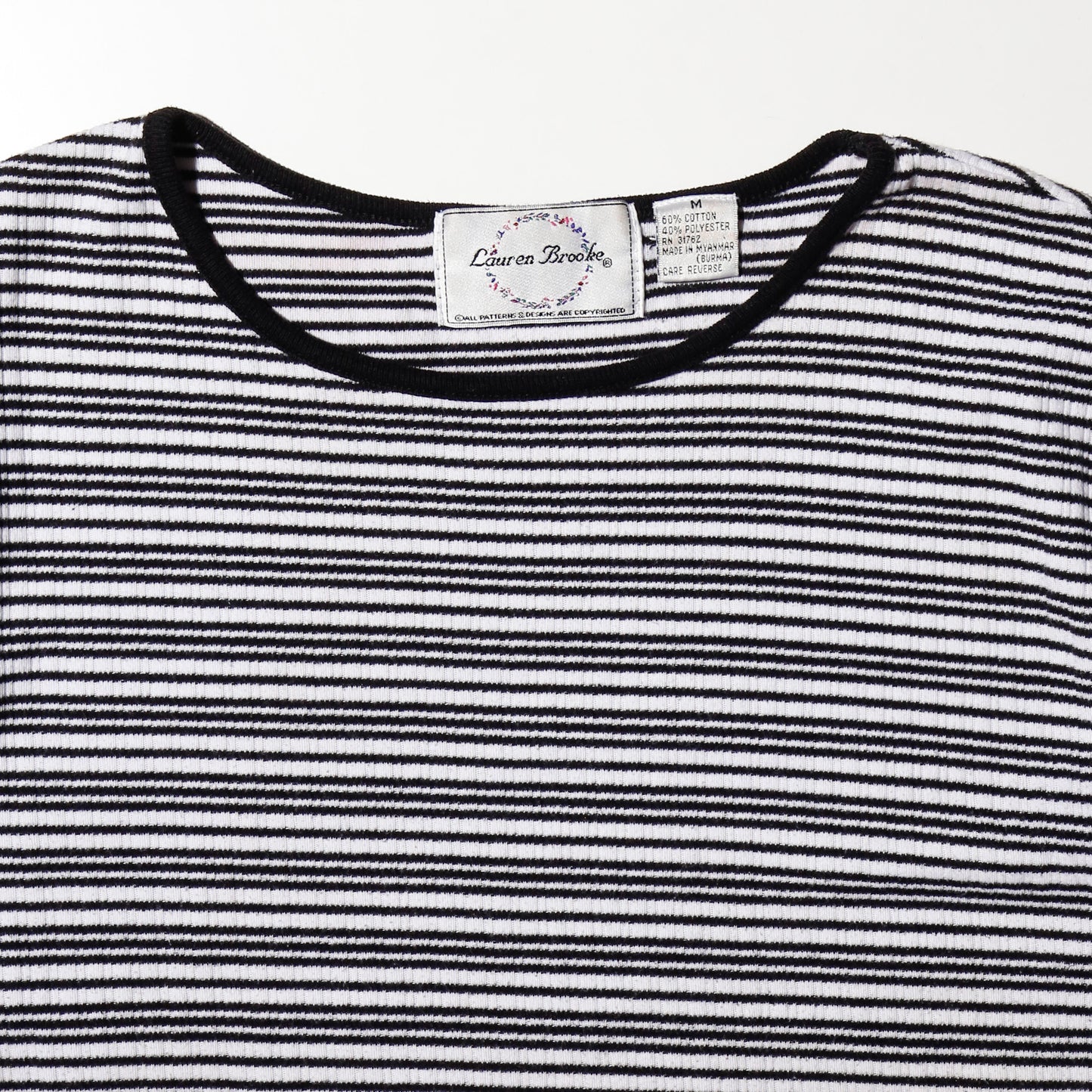 vintage ribbed broder compact t-shirt