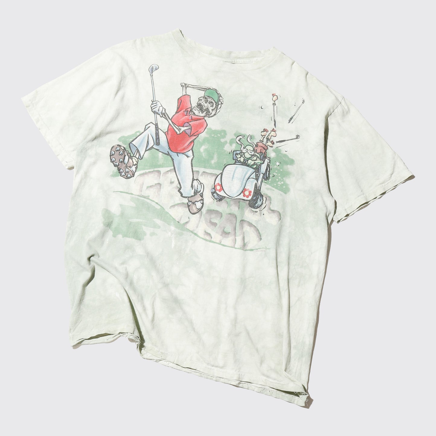 vintage just2000's Grateful Dead golf t-shirt, body-liquid blue