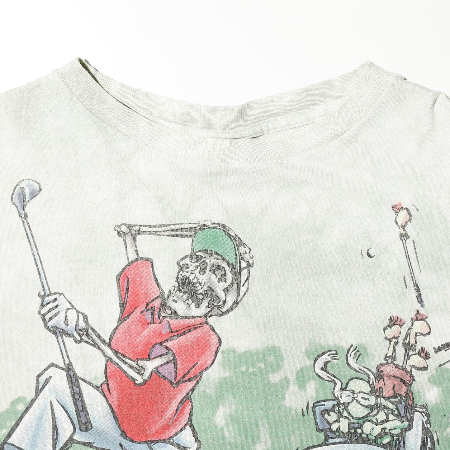 vintage just2000's Grateful Dead golf t-shirt, body-liquid blue