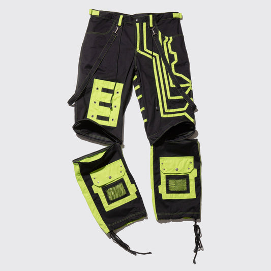 vintage rave baggy trousers , detachable