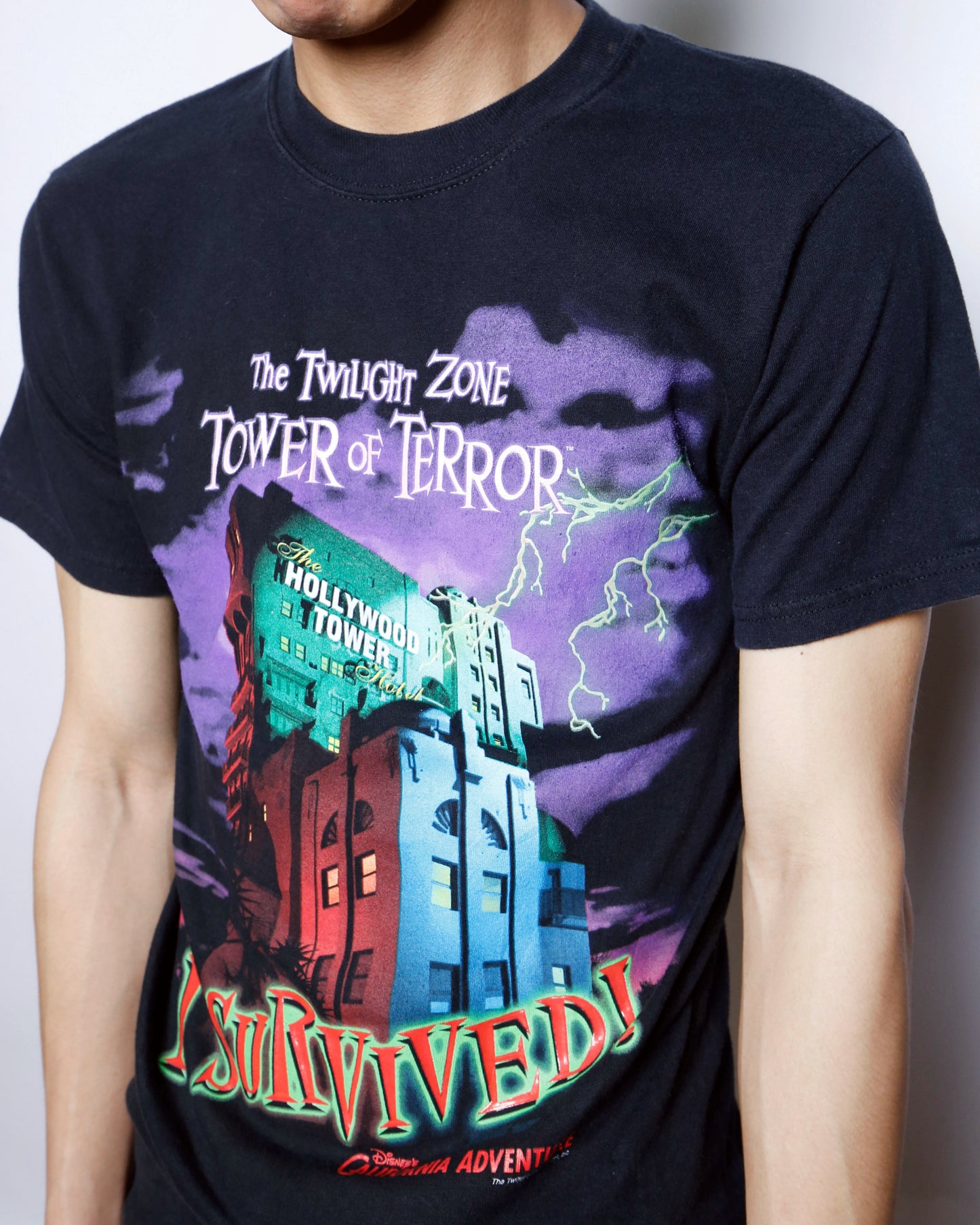vintage 00's Disney tower of terror skinny t-shirt