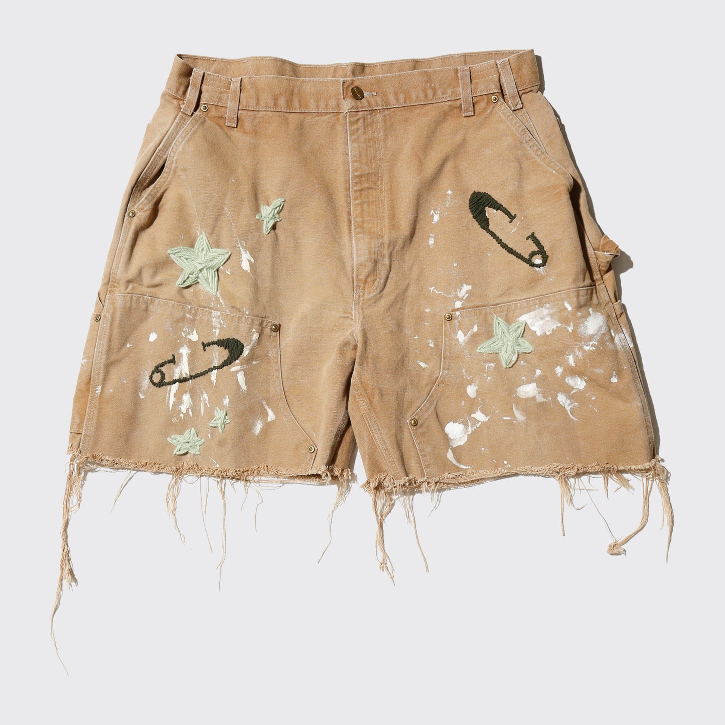 *one-off craft double knee shorts, *cut off