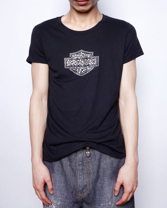 vintage 00's harley-davidson bijou skinny t-shirt
