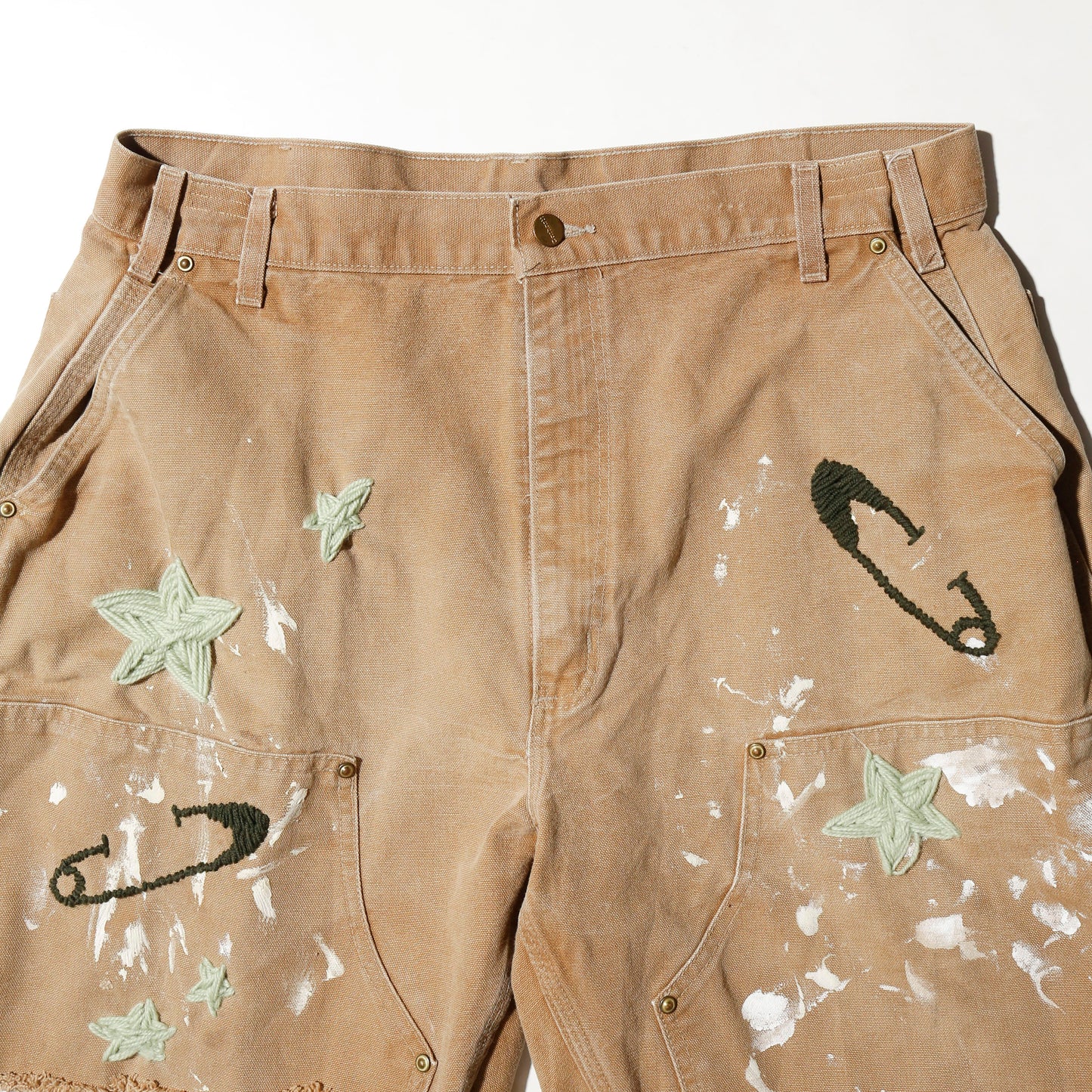 *one-off craft double knee shorts, *cut off