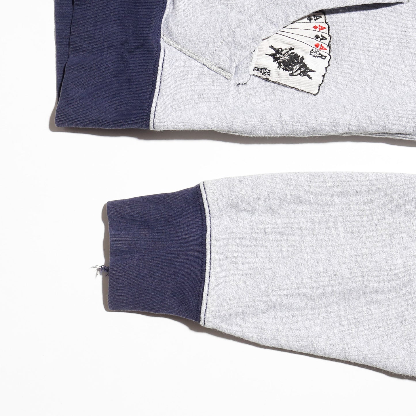 vintage j.crew patched zip hoodie