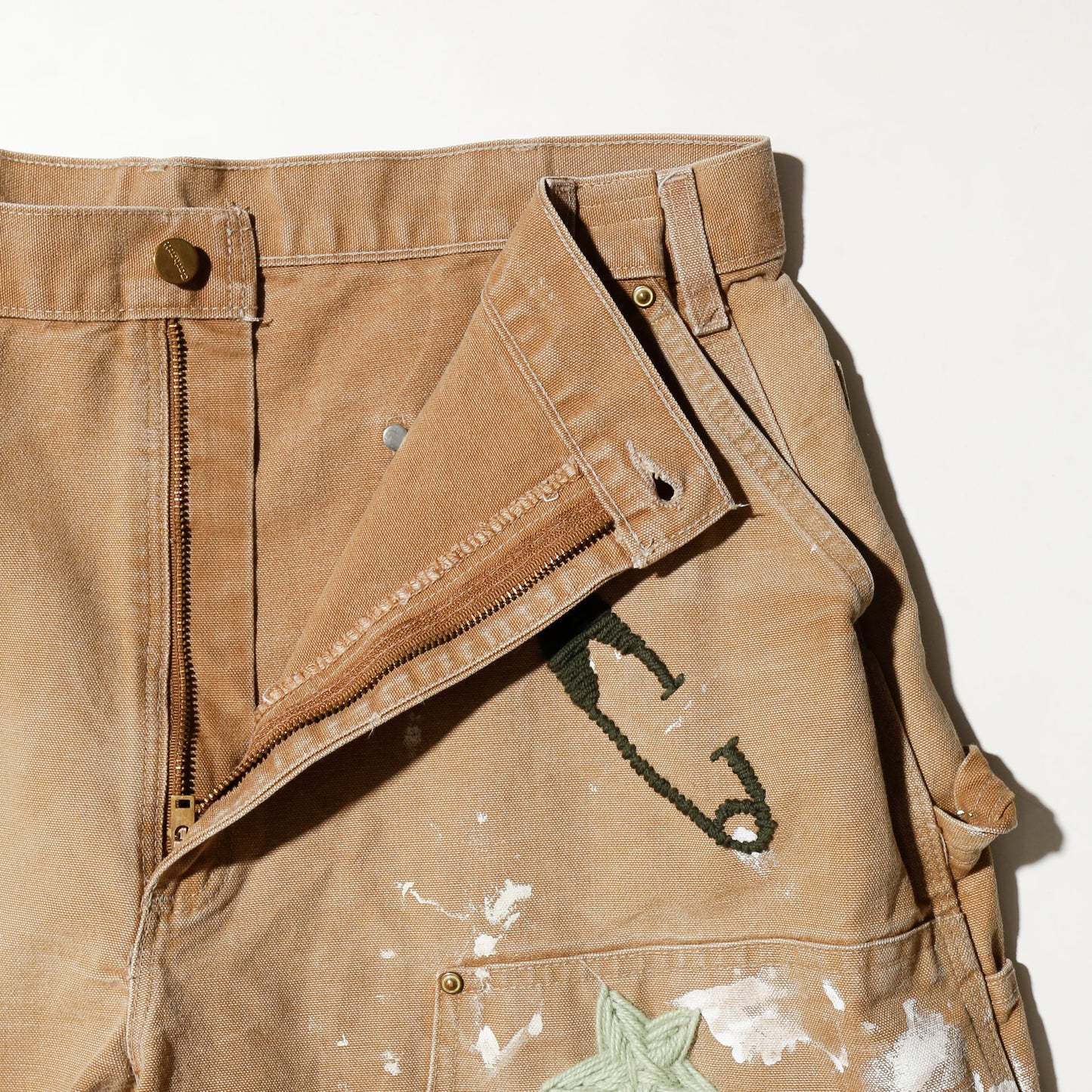 *one-off craft double knee shorts, *cut off