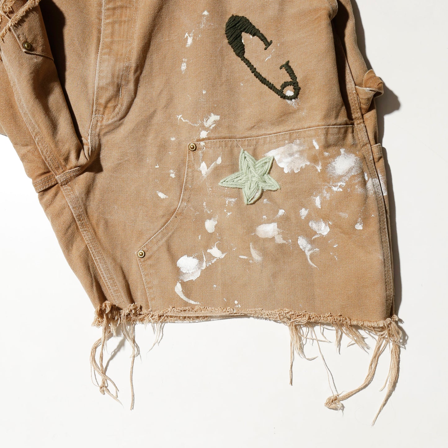 *one-off craft double knee shorts, *cut off