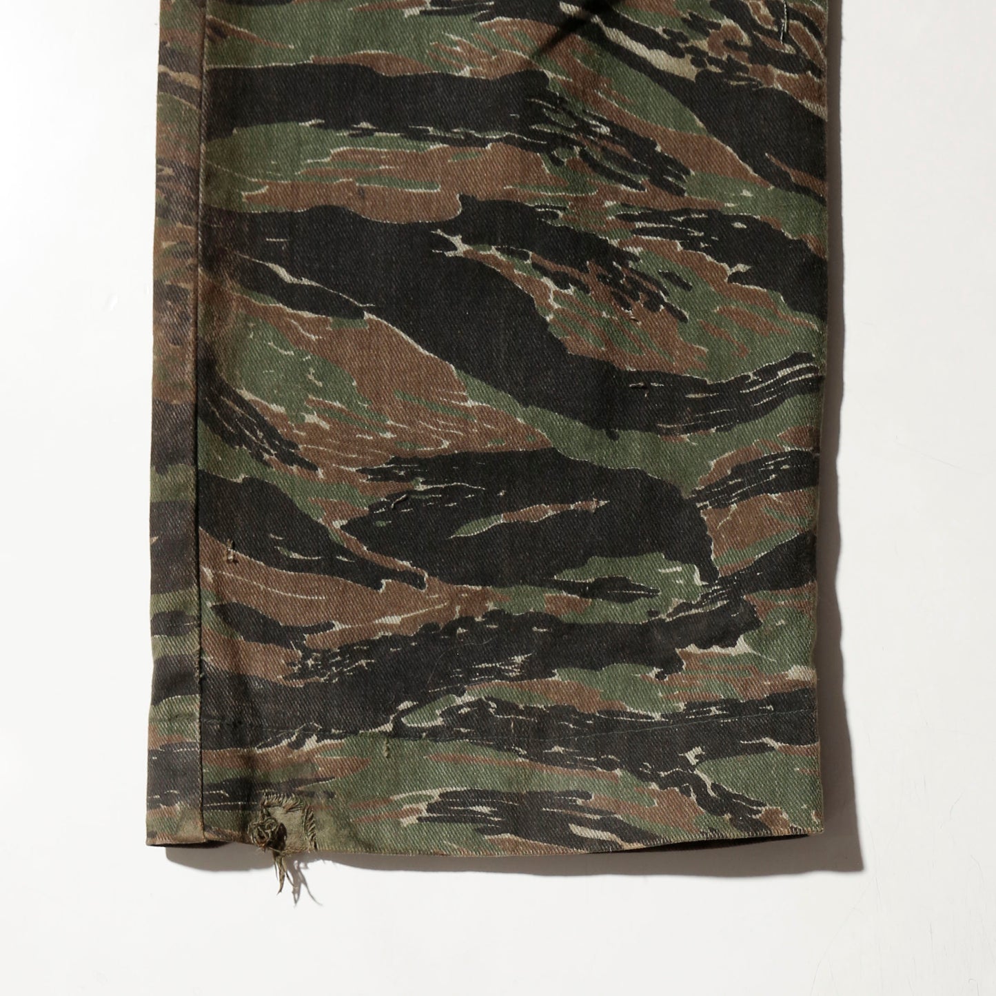 vintage belted tiger camo crush cargo trousers