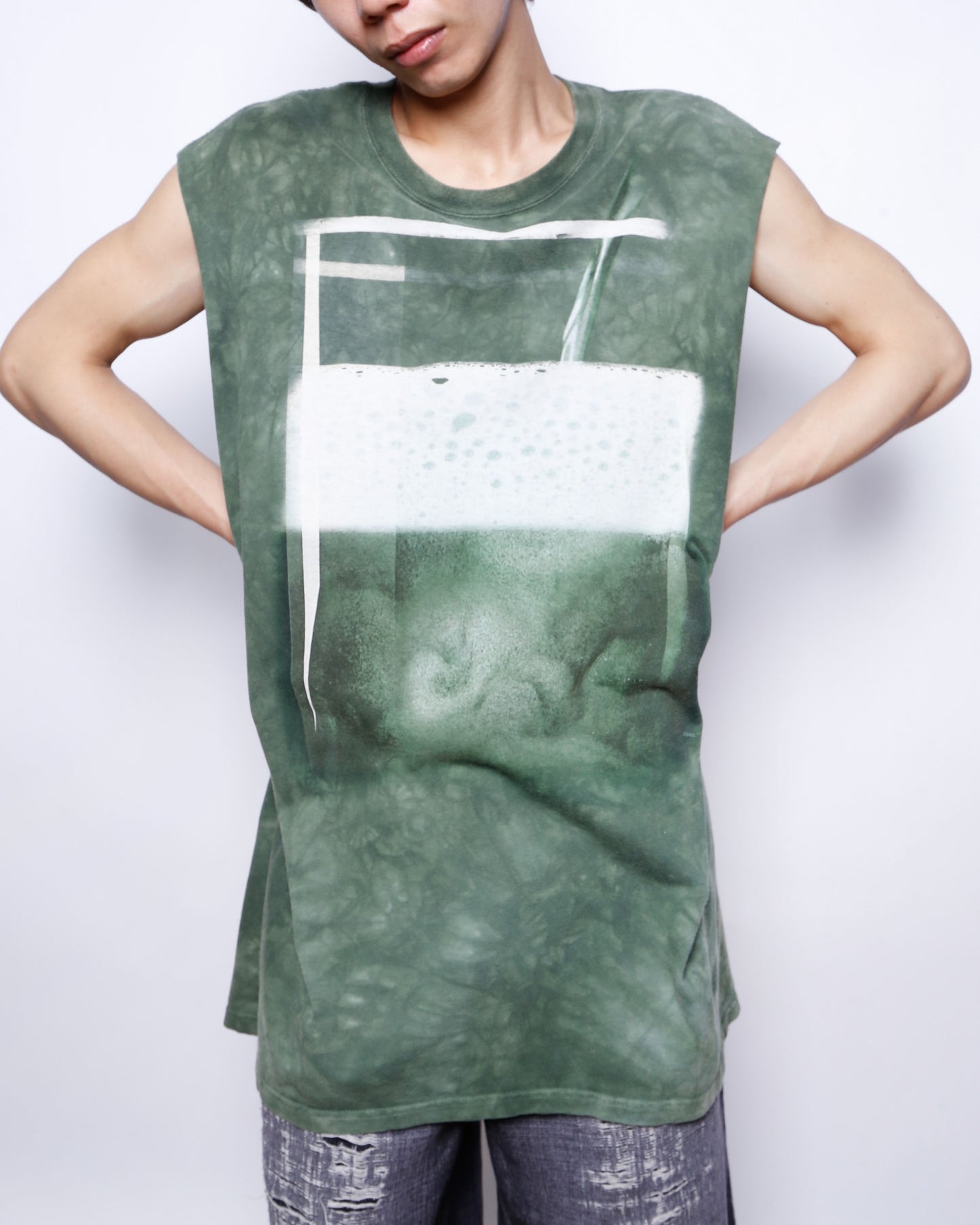 vintage 00's blured n/s t-shirt