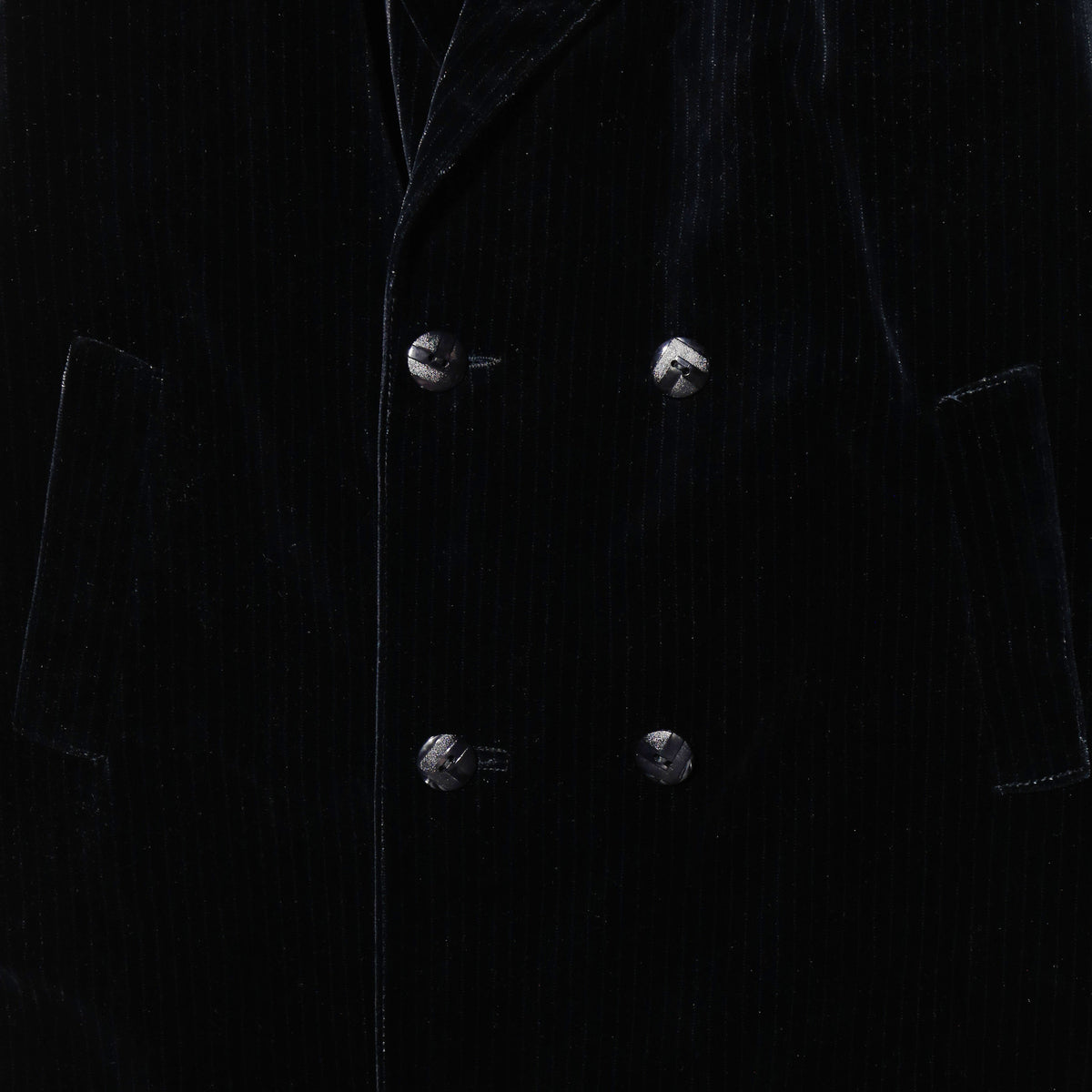 vintage euro stripe velvet double breasted coat