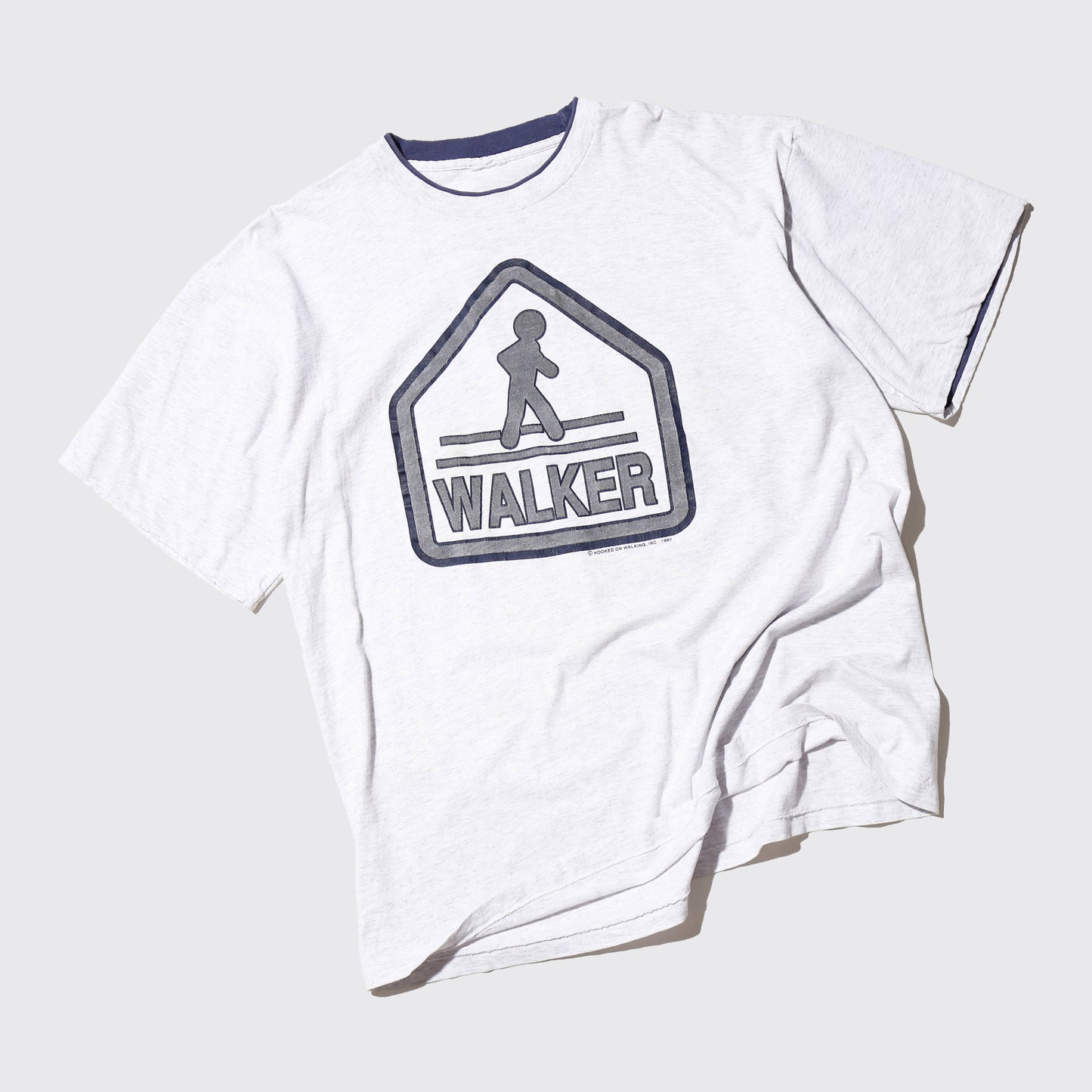 vintage just1990’s “walker” hooked on walking inc. t-shirt