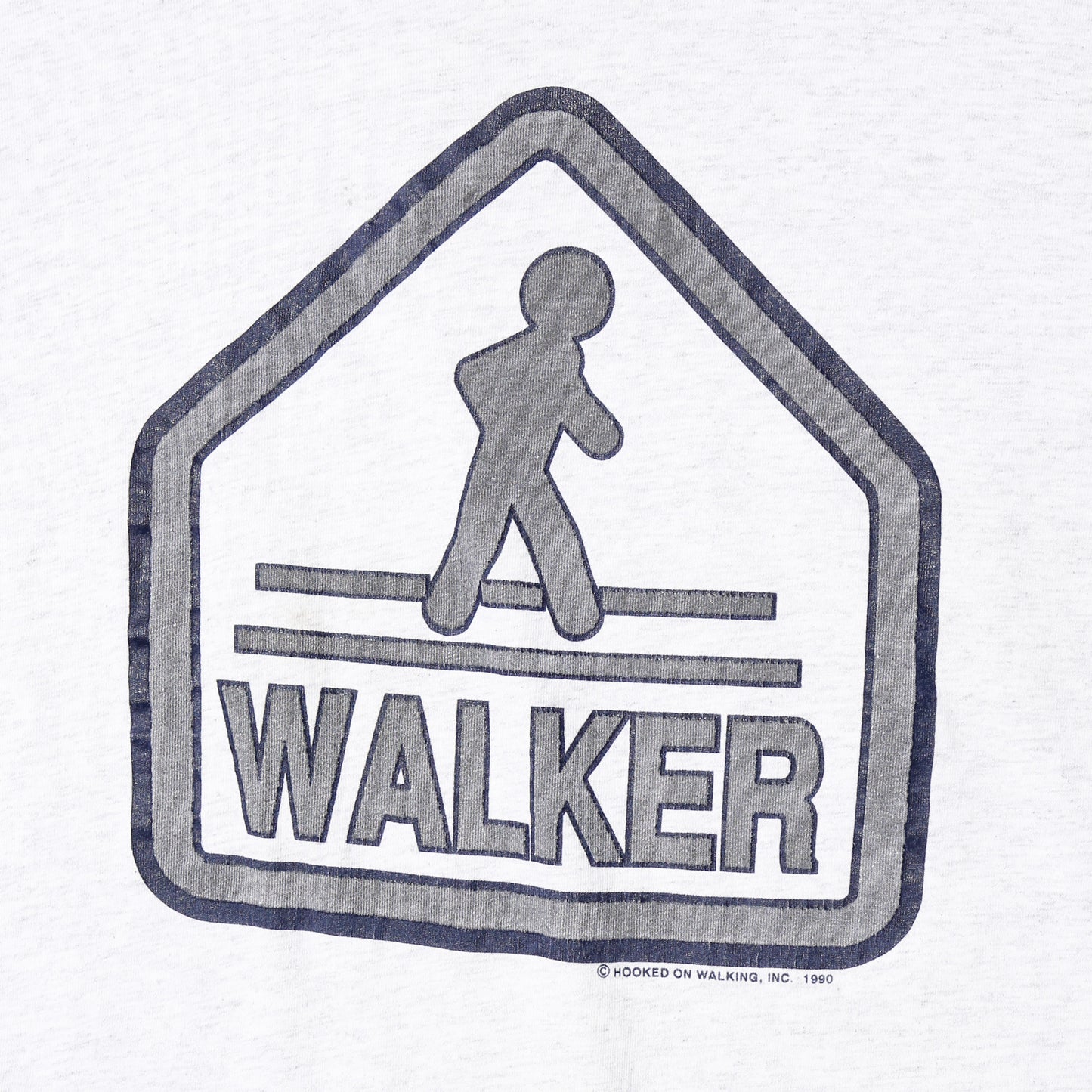 vintage just1990’s “walker” hooked on walking inc. t-shirt