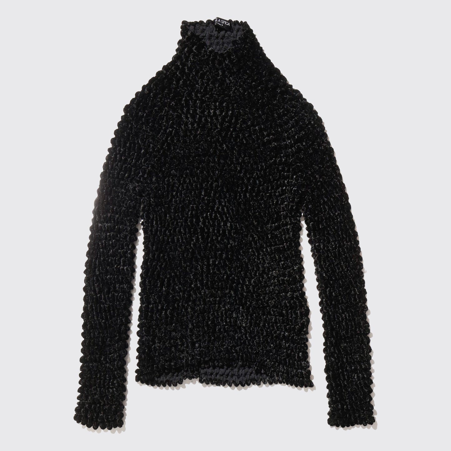 vintage embossed velour popcorn l/s