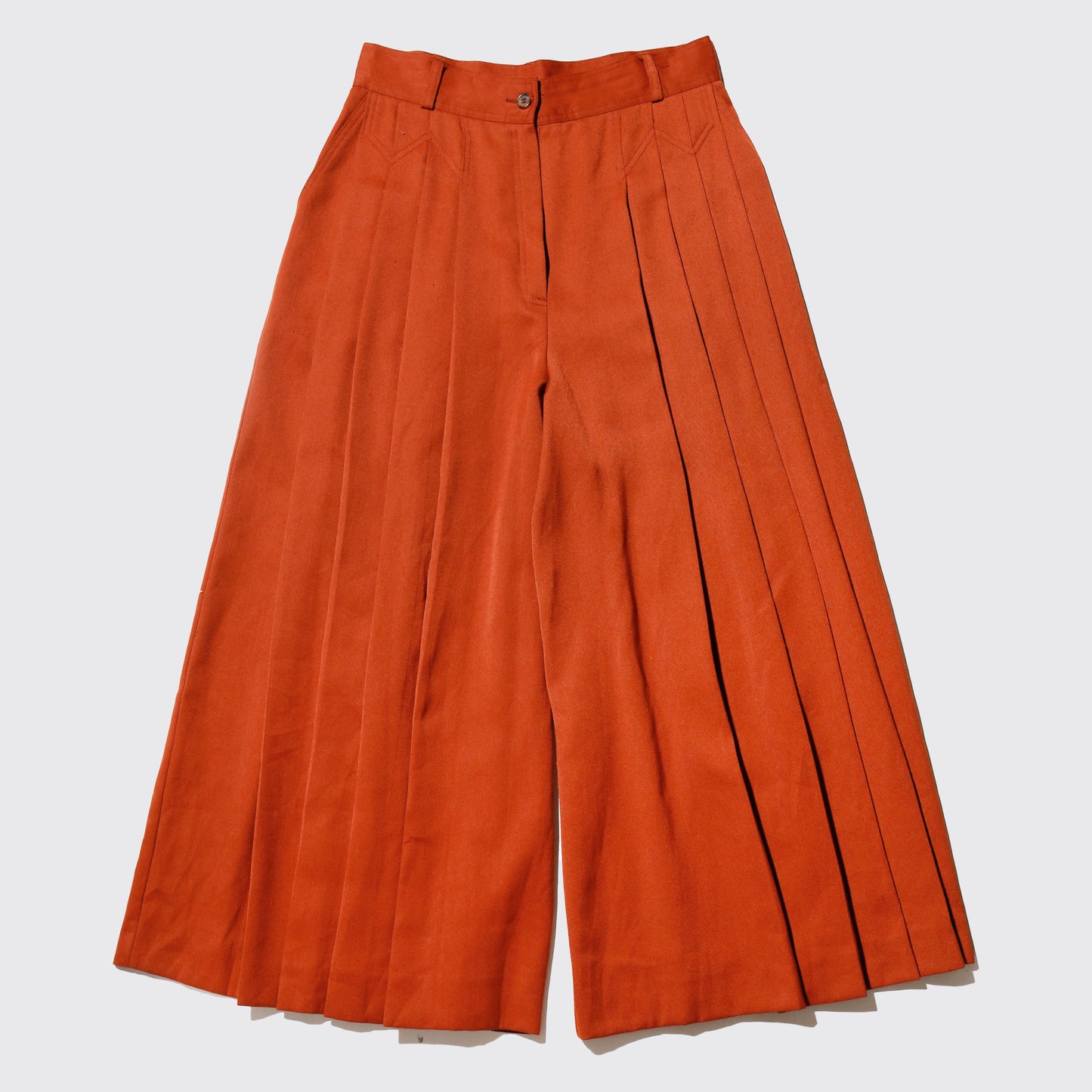 vintage pleats gabardine wide shorts