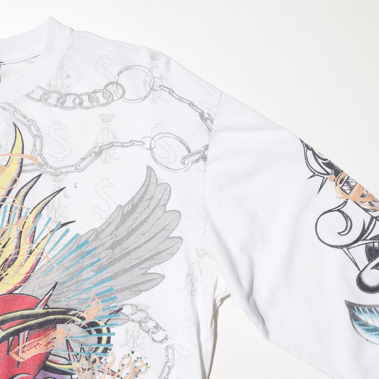 vintage 00's christian audigier tatoo l/s