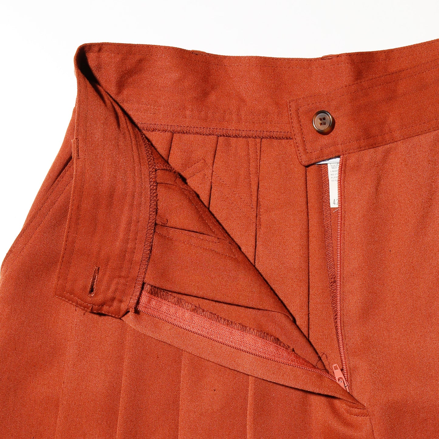 vintage pleats gabardine wide shorts