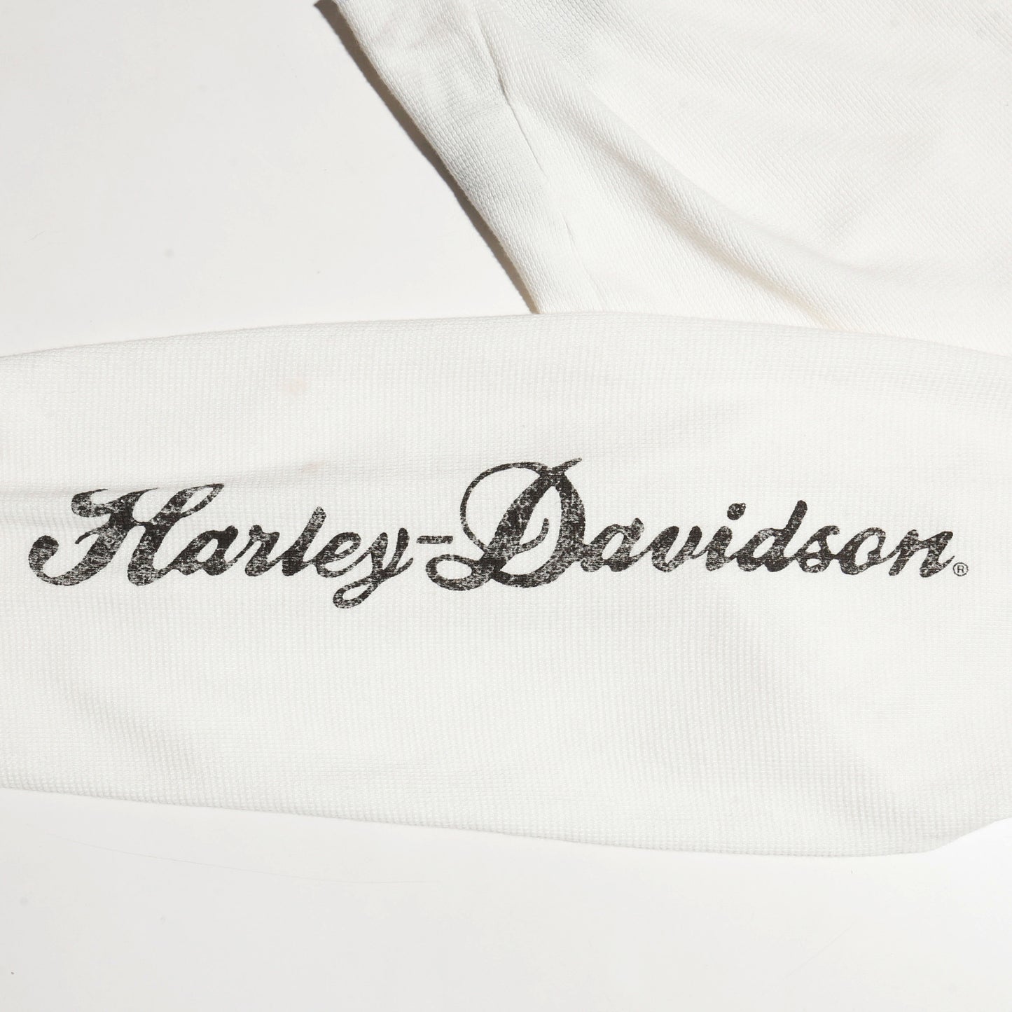 vintage 00's harley-davidson willie g skull lace up hoodie