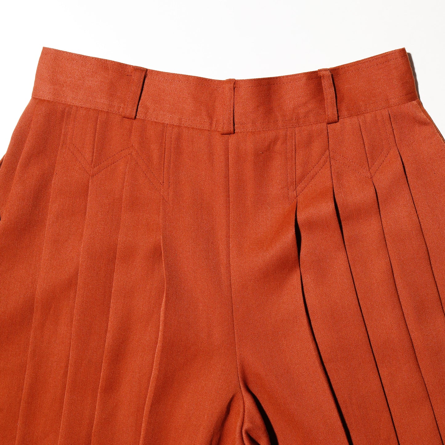 vintage pleats gabardine wide shorts