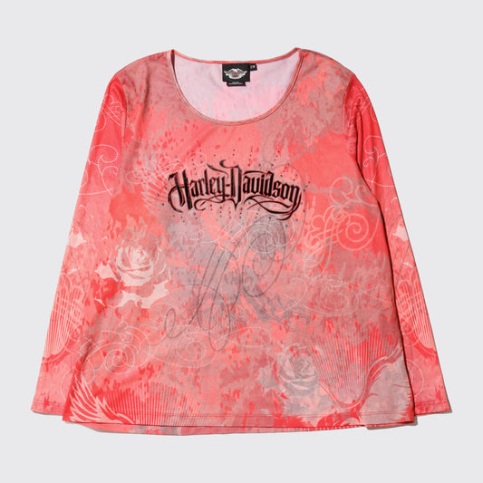 vintage 00's harley-davidson tatoo cut sew