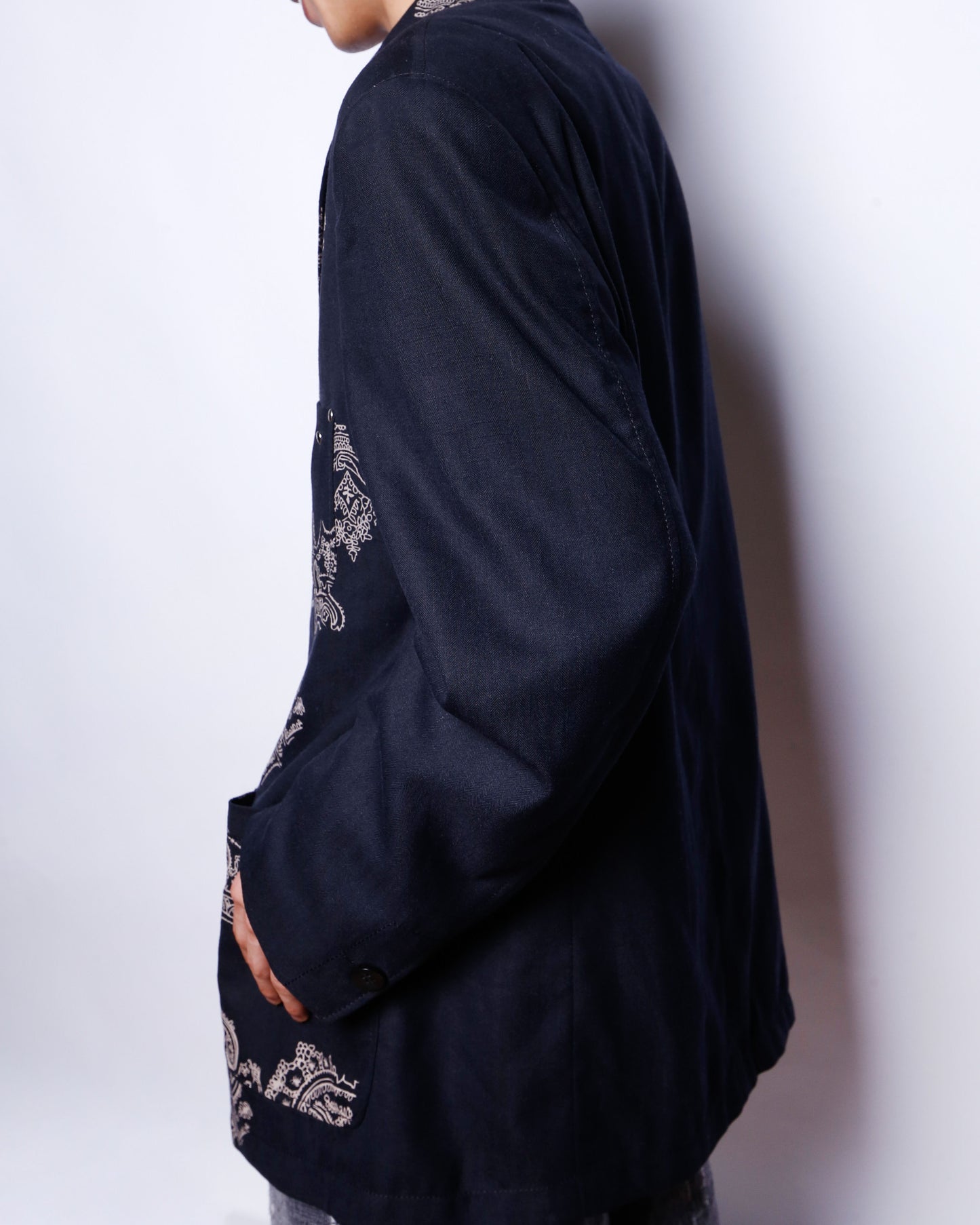 vintage bandanna tailored jacket