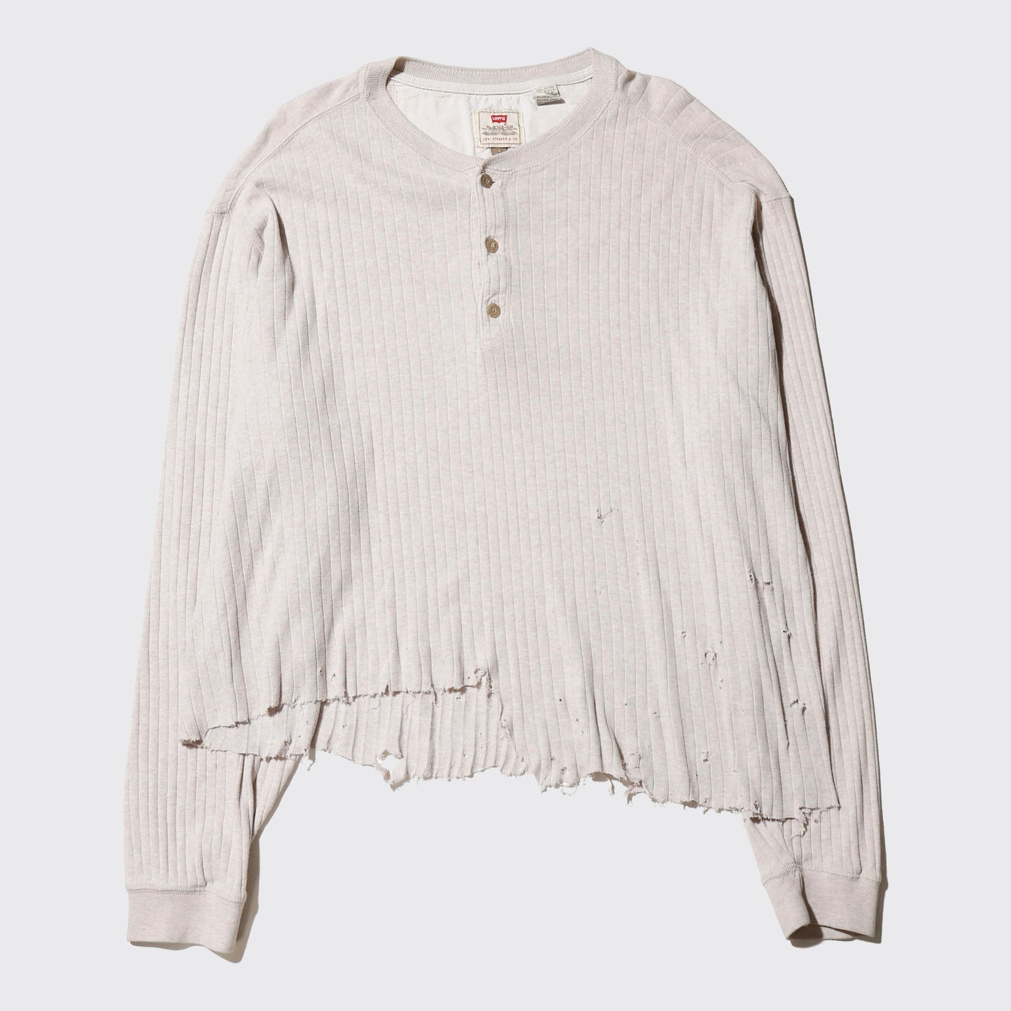 *one-off levi's broken henry neck cut sew