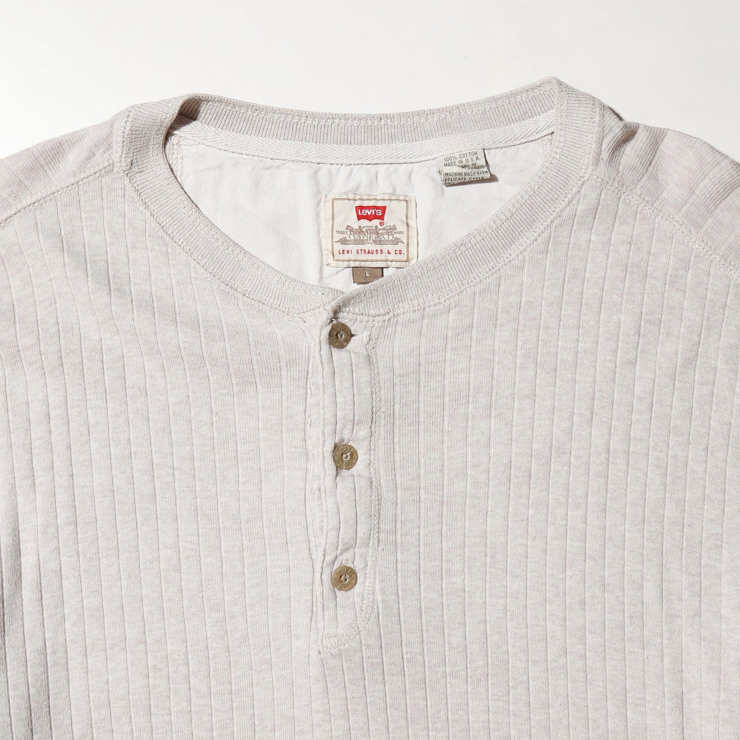 *one-off levi's broken henry neck cut sew