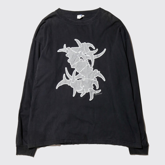 vintage 1997's sepultura tribal bone mesh print l/s