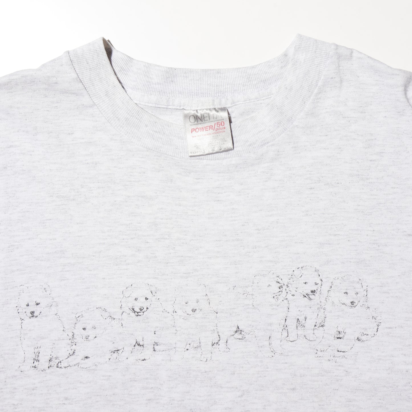 vintage 90's blur dog t-shirt, body-ONEITA power/50plus