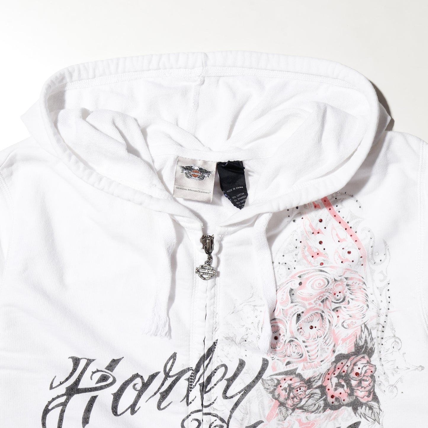 vintage 00's harley-davidson bijou tatoo hoodie
