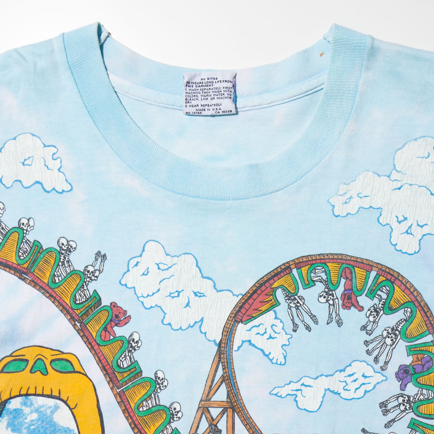 vintage 1993's Grateful Dead Skeletons Amusement Park t-shirt